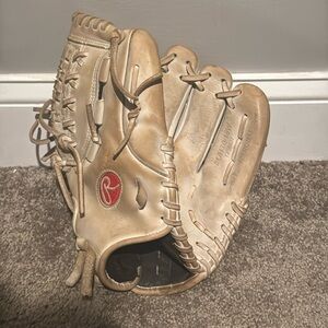 Broken in softball glove